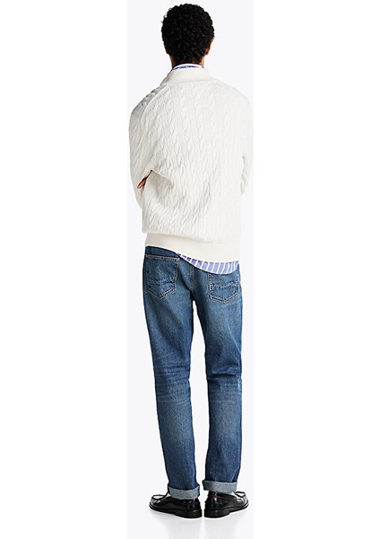 Tommy Hılfıger Erkek Marka Logolu Şık Görünüşlü Kış Kullanımına Uygun Sarı Kazak MW0MW36532 Z00 fırsatları