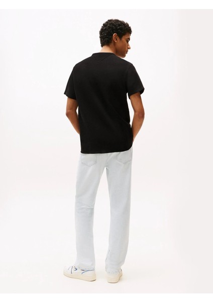 Tommy Hılfıger Erkek Marka Etiketli Bisiklet Yaka ve Kısa Kollu Şık Görünüşlü Günlük Kullanıma Uygun Siyah T-Shirt DM0DM21778 Bds fırsatları