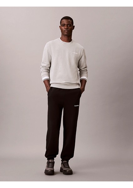 Calvın Kleın Erkek Marka Logo Baskılı Bisiklet Yaka Günlük Kullanıma Uygun Uzun Kollu Şık Görünüşlü Gri Sweatshirt LVGMF5W312 P7A fırsatları