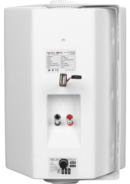 Magicvoice F-Lhy6.5s 6.5" (16 Cm) Hat Trafolu Duvar Tipi Sütun Hoparlör (30W Rms / 200W Peak - Mp3 USB Uyumlu) - Beyaz modelleri