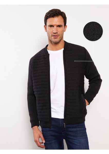 Yeni Sezon Standart Kalıp Kolej Yaka Erkek Triko Mont