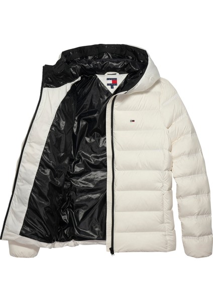 Tommy Hılfıger Kadın Marka Bayrak Logolu Sabit Kapüşonlu Kapitone Dolgulu Beyaz1 Mont DW0DW21617 Ybl fiyatları