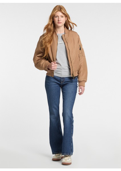 Yüksek Bel Ispanyol Paça Regular Fit Mavi Kadın Denim Pantolon Gj G09 Bootcut - Eco Regen Co Rıver