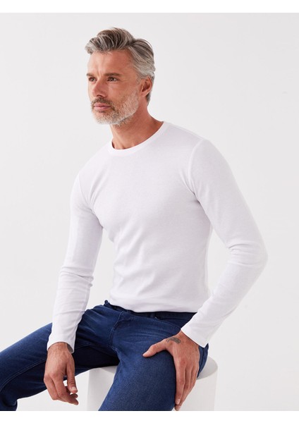 Yeni Sezon Bisiklet Yaka Uzun Kollu Erkek Sweatshirt