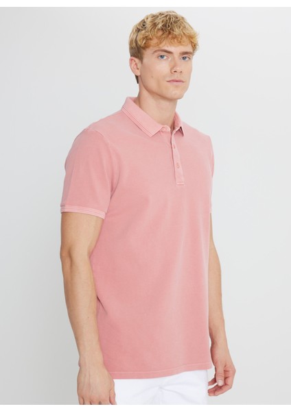 Polo Yaka Düz Gül Kurusu Erkek T-Shirt ACE091252409_GUL