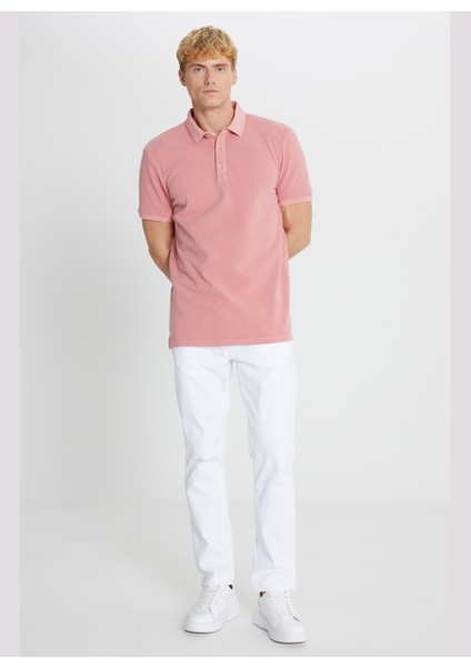 Polo Yaka Düz Gül Kurusu Erkek T-Shirt ACE091252409_GUL fiyatları