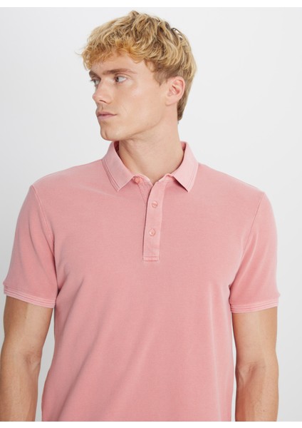 Polo Yaka Düz Gül Kurusu Erkek T-Shirt ACE091252409_GUL fırsatları