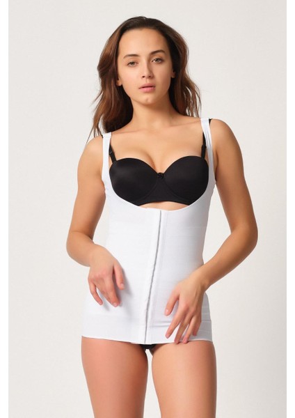 Beyaz Mı Emay 2916 Karyoka Destekli Agraflı Atlet Korse