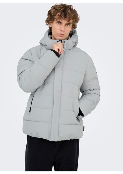 Açık Gri Erkek Mont Onscayson Puffa Otw Noos