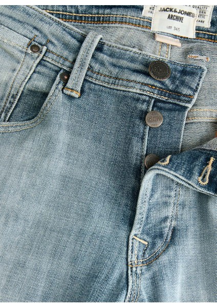 Düşük Bel Slim Fit Mavi Erkek Denim Pantolon 12282589_JJIGLENN Jjdenver Jj 544 fiyatları