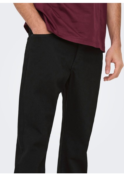 Orta Bel Rahat Siyah Erkek Denim Pantolon Onsedge Stay Black 3425 Azg Dnm Noo fiyatları