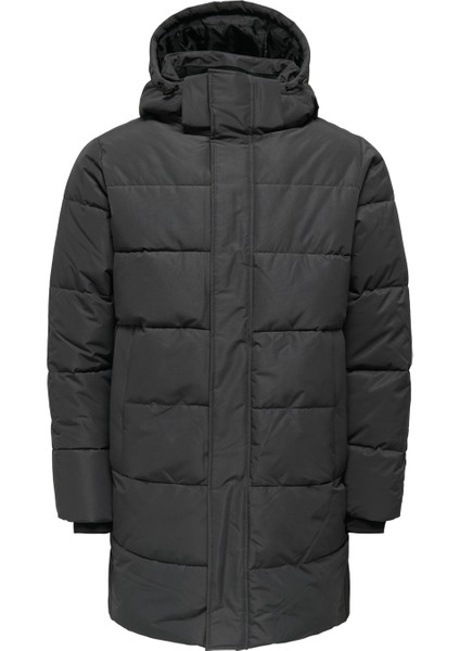 Antrasit Erkek Mont Onscarl Lıfe Long Quılted Coat Otw