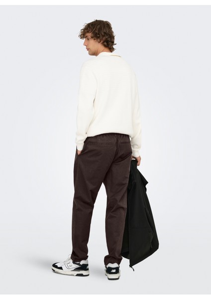 Normal Bel Rahat Kahve Erkek Chino Pantolon Onscoıl Tapered 0298 Strıng Pant Fr fiyatları