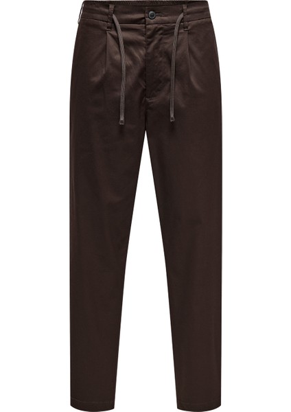 Normal Bel Rahat Kahve Erkek Chino Pantolon Onscoıl Tapered 0298 Strıng Pant Fr modelleri