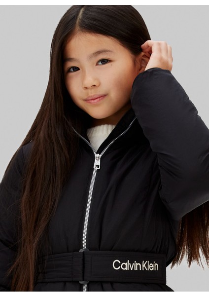 Siyah Kız Çocuk Şişme Mont IG0IG03038BEH modelleri