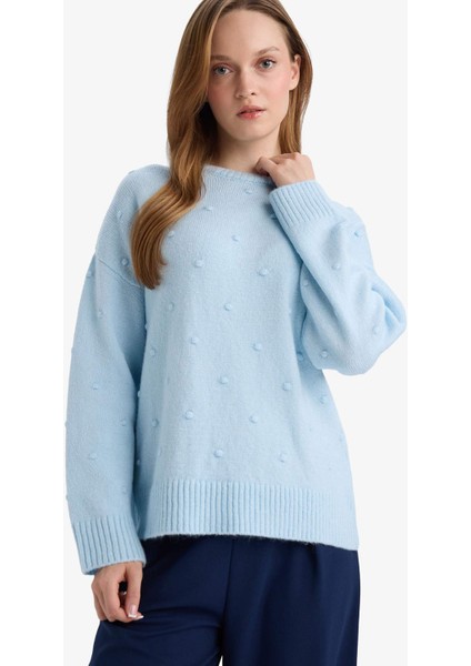 Relax Fit Bisiklet Yaka Triko Kazak G4197AX25WN modelleri