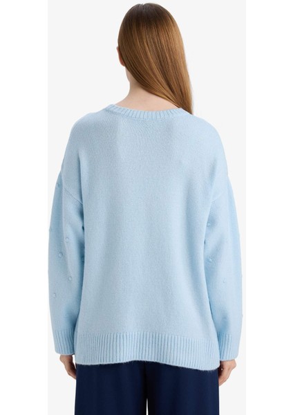 Relax Fit Bisiklet Yaka Triko Kazak G4197AX25WN indirimleri