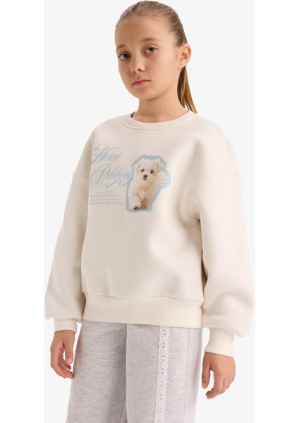 Kız Çocuk 2'li Takım Baskılı Sweatshirt Eşofman Altı G5571A825WN modelleri