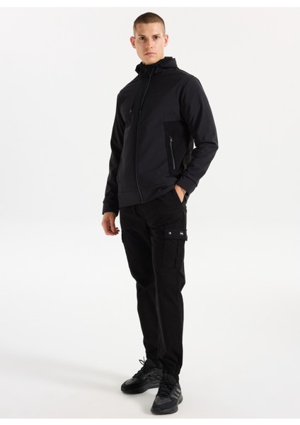 Kapüşon Yaka Düz Siyah Erkek Sweatmont J5WM-SWT7287 fiyatları