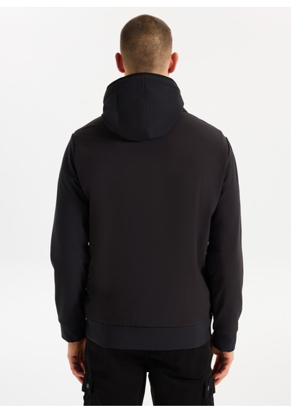 Kapüşon Yaka Düz Siyah Erkek Sweatmont J5WM-SWT7287 indirimleri