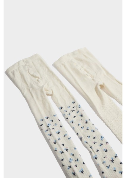 Kız Bebek Kaydırmaz Taban 2'li Pamuklu Külotlu Çorap F6735A5NS fırsatları