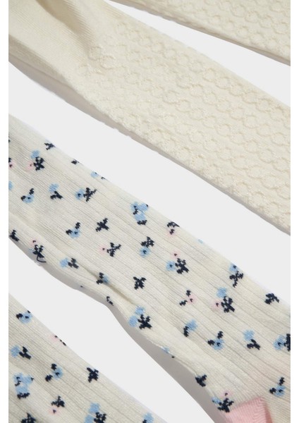 Kız Bebek Kaydırmaz Taban 2'li Pamuklu Külotlu Çorap F6735A5NS indirimleri