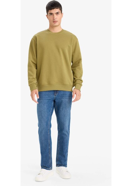 Relax Fit Bisiklet Yaka Kalın İçi Yumuşak Tüylü Basic Düz Sweatshirt T5139AZ25AU fiyatları