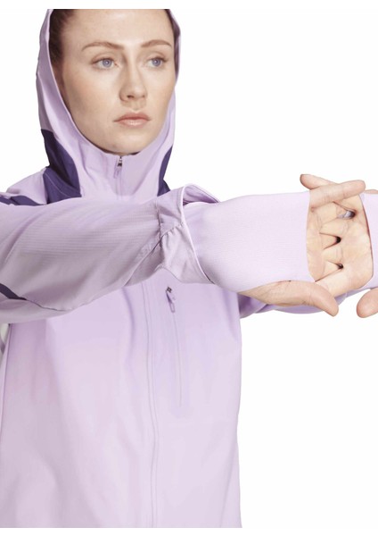 JV7180 Adızero Jkt W Lila - Mor Dar Düz Kadın Zip Ceket fiyatları