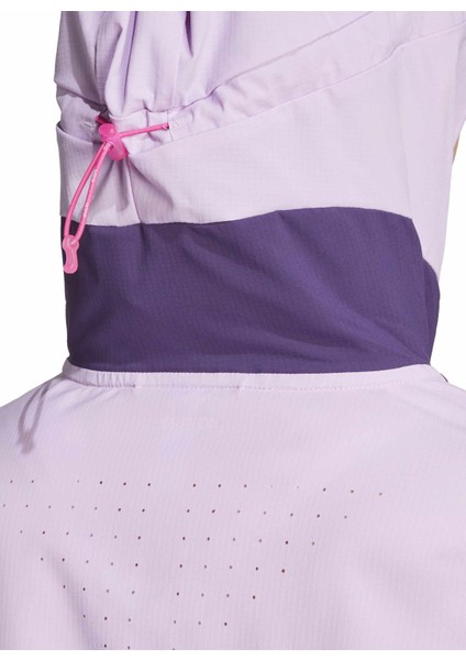 JV7180 Adızero Jkt W Lila - Mor Dar Düz Kadın Zip Ceket modelleri