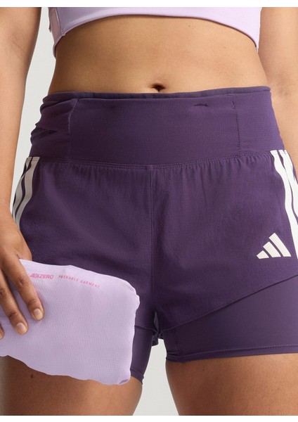 JV7180 Adızero Jkt W Lila - Mor Dar Düz Kadın Zip Ceket