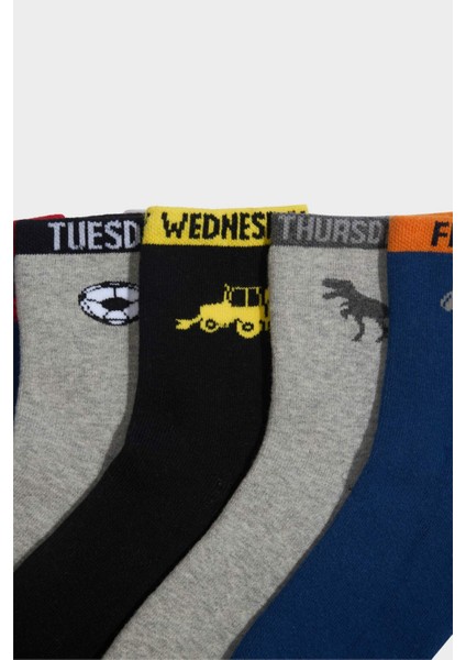 Erkek Çocuk 5'li Pamuklu Uzun Çorap G5461A8NS fırsatları