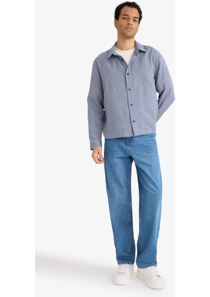 Boxy Fit Kareli Dokuma Uzun Kollu Gömlek G6417AX25WN fiyatları