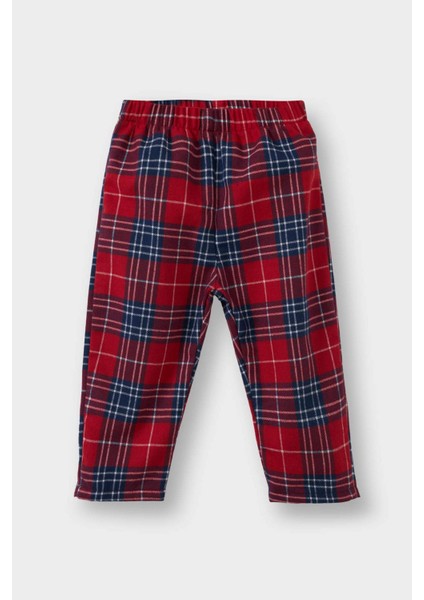 Erkek Bebek Pijama Dokuma Kareli Uzun Kollu Flanel Üst Uzun Alt G4983A525WN fiyatları