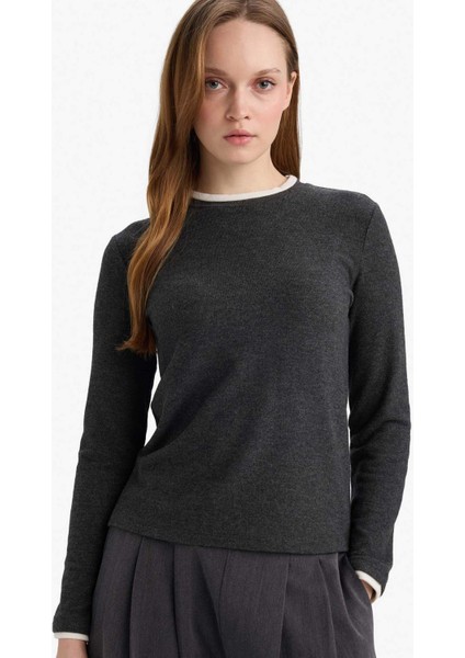 Regular Fit Uzun Kollu TUNIK G5061AX25WN