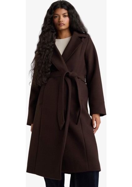 Regular Fit Kuşaklı Kaşe Kaban F1207AX25WN fiyatları