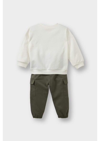 Erkek Bebek 2'li Takım Baskılı Sweatshirt Pantolon G5150A525WN fırsatları