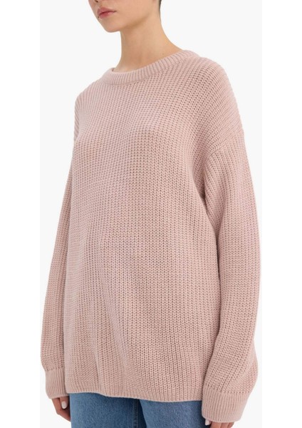 Regular Fit Bisiklet Yaka Selanik Kumaş Triko Kazak H6905AZ25WN fırsatları