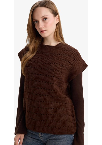 Regular Fit Bisiklet Yaka Triko Süveter G6358AX25WN modelleri