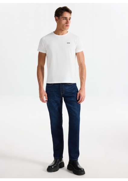 Orta Bel Rahat Koyu Mavi Erkek Denim Pantolon Onsedge Straıght 4387 Box Pım Jean