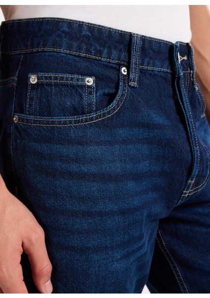 Orta Bel Rahat Koyu Mavi Erkek Denim Pantolon Onsedge Straıght 4387 Box Pım Jean fırsatları