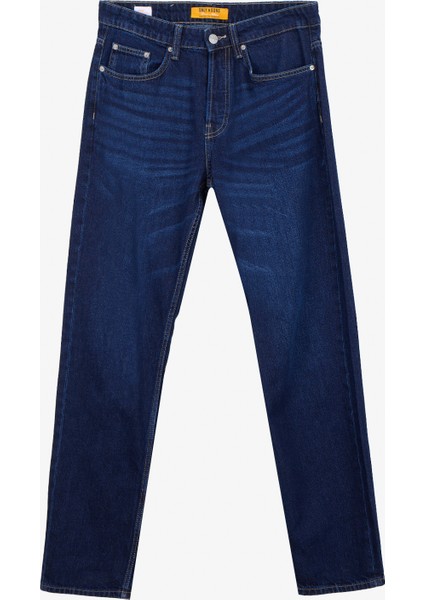 Orta Bel Rahat Koyu Mavi Erkek Denim Pantolon Onsedge Straıght 4387 Box Pım Jean