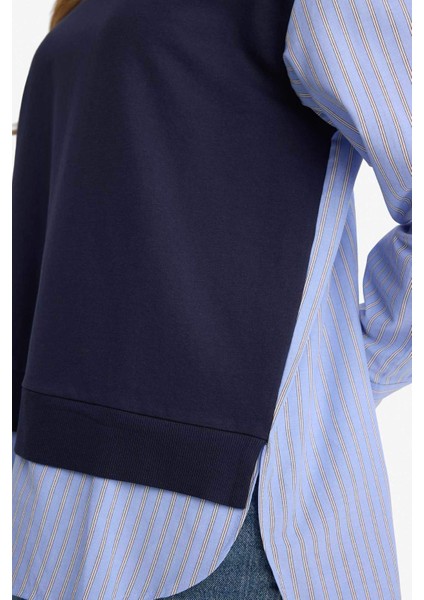 Regular Fit Sweatshirt Kumaşı Uzun Kollu TUNIK F6905AX25WN indirimleri