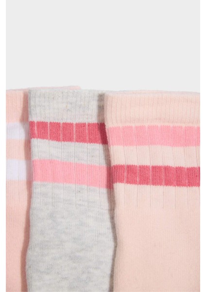 Kız Bebek Dikişsiz 3'lü Pamuklu Havlu Çorap G5481A5NS fırsatları
