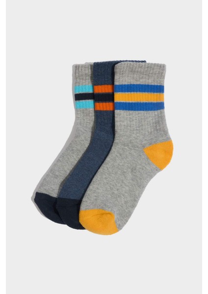 Erkek Çocuk 3'lü Pamuklu Havlu Spor Çorap G5450A8NS