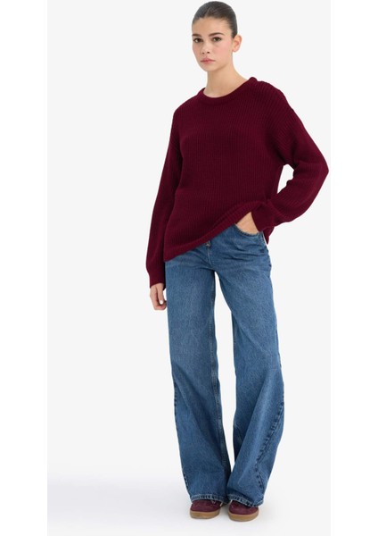 Regular Fit Bisiklet Yaka Selanik Kumaş Triko Kazak H6905AZ25WN fiyatları