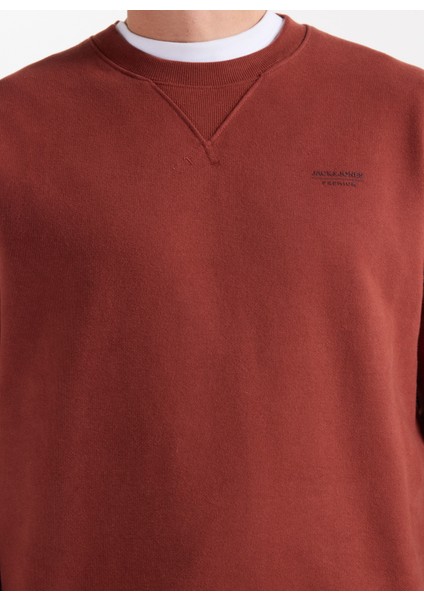 Bisiklet Yaka Kızıl Kahve Erkek Sweatshırt 12283399_JPRCCMATEO Sweat Crew Neck fırsatları