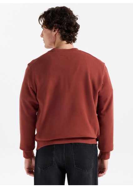 Bisiklet Yaka Kızıl Kahve Erkek Sweatshırt 12283399_JPRCCMATEO Sweat Crew Neck indirimleri