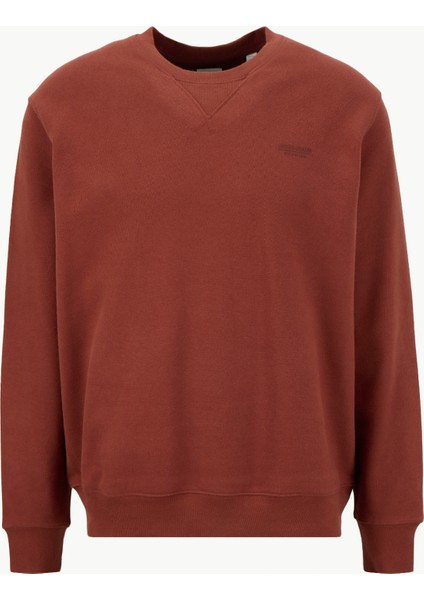 Bisiklet Yaka Kızıl Kahve Erkek Sweatshırt 12283399_JPRCCMATEO Sweat Crew Neck