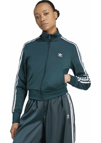 JX1484 Fırebırd Tt Koyu Yeşil Normal Düz Kadın Zip Ceket