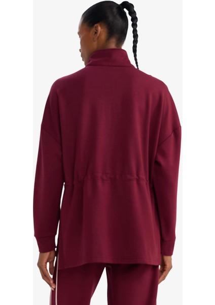 Long Fit Dik Yaka Beli Lastikli Yarım Fermuarlı Modal Sporcu Sweatshirt G4367AX25WN indirimleri